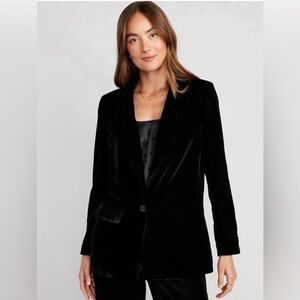 Old Navy | Classic velvet blazer. Black, size L.